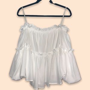 White Puffy (off-the-shoulder) Top: Size Medium